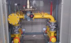 Double lines gas regulator for boiler